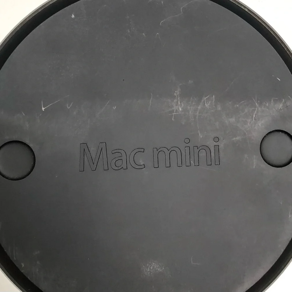 Apple Silver Mac mini with Black Apple Logo